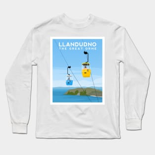 Llandudno Cable Cars - The Great Orme, North Wales Long Sleeve T-Shirt